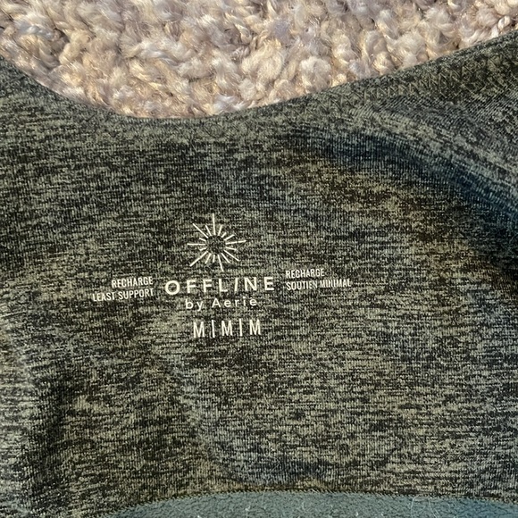 Offline by Aerie Recharge Spacedye Sports Bra Green Marled - Picture 7 of 8